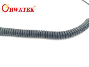 China TPE Sheath Spiral Power Cable / Curly Cable Extension Lead Flame Retardant factory