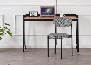 China Stack Grey 43x43x79CM Fabric Dining Room Chairs With Metal Legs factory