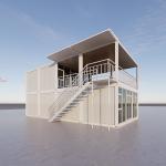 2 Story Container Temporary Housing Mini Prefabricated Modular Homes