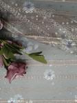 Foil printing Tulle Foil Dot coated Glitter Mesh Printed Lace Fabric
