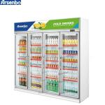 4 Door Upright Commercial Beverage Refrigerator 2000L For Drinks