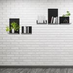 Aluminum Floating Shelf L Shape Wall Mounted Led Storage Holder Shelves