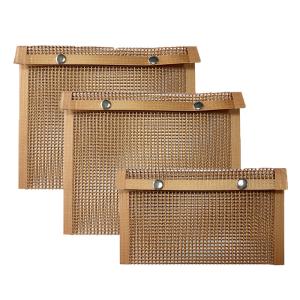 China 12 x 9.5 Inch BBQ Mesh Grill Bags Reusable Grilling Pouches factory