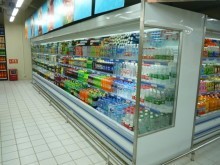 China Energy Drink Multideck Open Chiller , Customize Multideck Display Fridge factory
