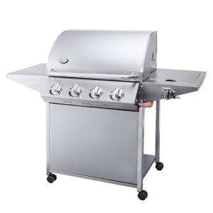 China Easily Cleaned 4 1 Burners Stainless Steel Trolley Courtyard Outdoor BBQ Machine Gas Grill factory