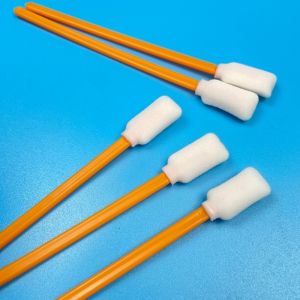 China High Visibility Orange Cleaning Swabs Durable PP Handle With Lint Free Foam Head factory
