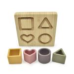 Silicone Block Educational Preschool Toddler Toys With Circle Bead