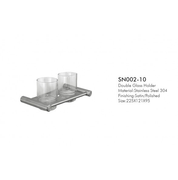 Sano Stainless Steel Toothbrush Cup Holder Wall Mounted Tumbler Toothbrush Holder