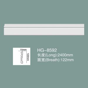 China PU Wainscoting PU Wall Baseboard Polyurethane PU Moulding HG-8592 factory