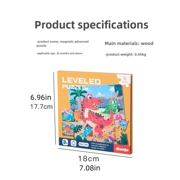 Hot Selling Enlightenment Advanced Educational 3 in 1 Magnetic Puzzle Book Toys for Kids