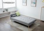 Light Grey Modern Bedroom Furniture Armless Burlap Fabric Living Room Sofa