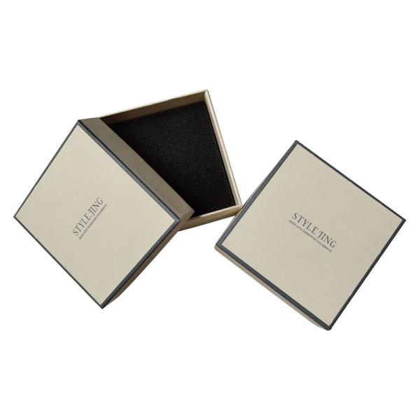 Square Lid And Base Box Hot Foil / UV / Varnish Finish Rigid Gift Boxes With