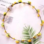 Ladies Christmas Hair Accessories Luminous Led Flower Crown Light Up Glowing