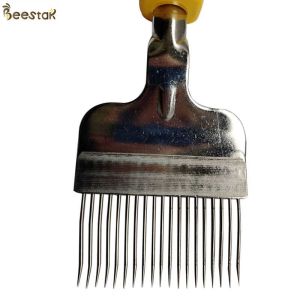 Durable Yellow Hive Tools stainless steel Honey Uncapping fork with plastic