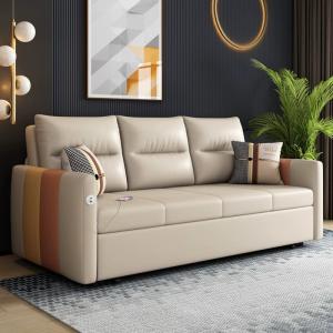 China Jieshun Furniture Double Retractable Folding Dual-Purpose Multi-Functional Living Room Sofa Bed factory