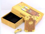 2015 best selling e cigarette unique design double atomizer wood mini box mod