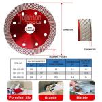 4Inch Turbo Super Thin Ceramic Dry Cutting Disc Porcelain Tile Stone Diamond Saw