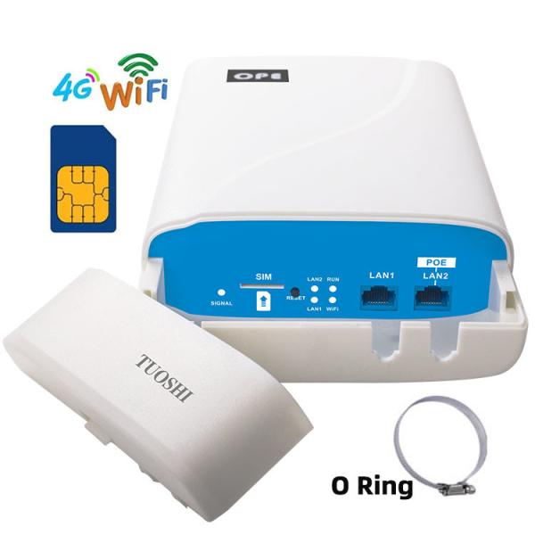 Waterproof POE Power Wifi Wireless Outdoor CPE SimCard Ethernet Port 4G LTE
