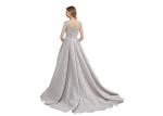 Lace Fabric High End Arabic Evening Dresses / Cap Sleeve Party Ball Gowns