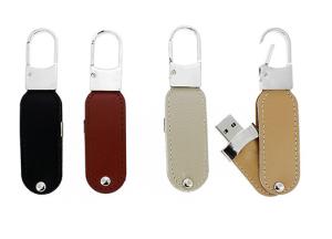 China 4gb swivel leather cle usb drive factory
