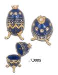 Faberge Egg Hand Painted Jewelry Trinket Box Gift for Easter Egg Music Box