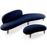 Noguchi Freeform Modern Classic Sofa Replica Sectional Leather Ottoman