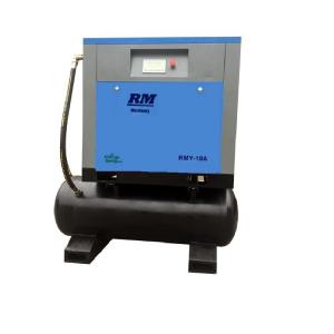China 0.6m3/min 10bar 5.5KW Air Receiver 300L integrated Rotary Air Screw Compressor factory