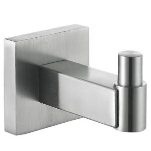 China Satin Polished Bathroom Wall Hooks 304 Stainless Steel Towel Hooks factory