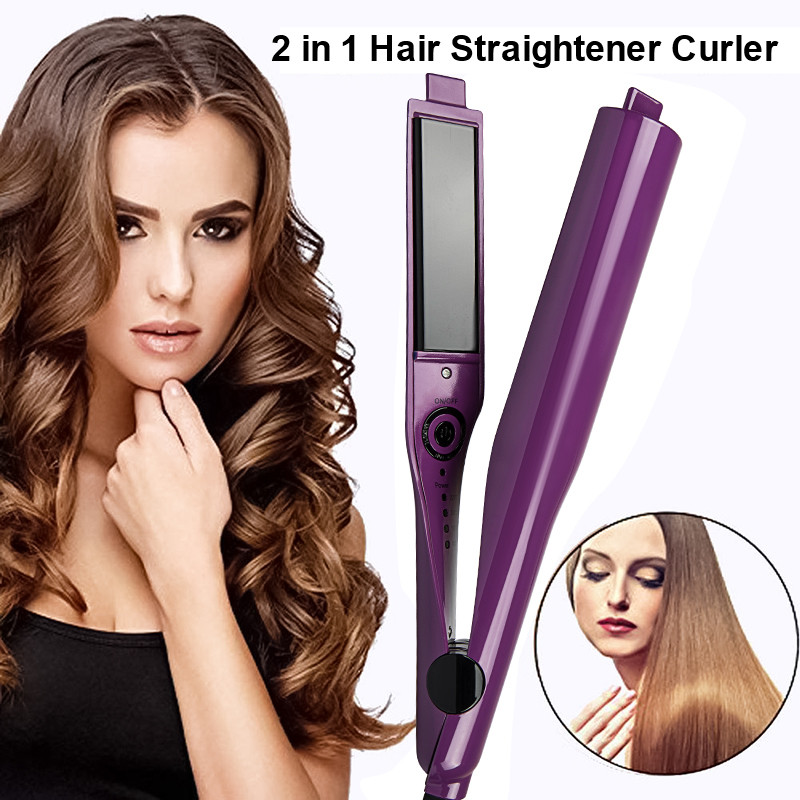 LED Display Titanium Hair Straightener And Curler 248F-450F