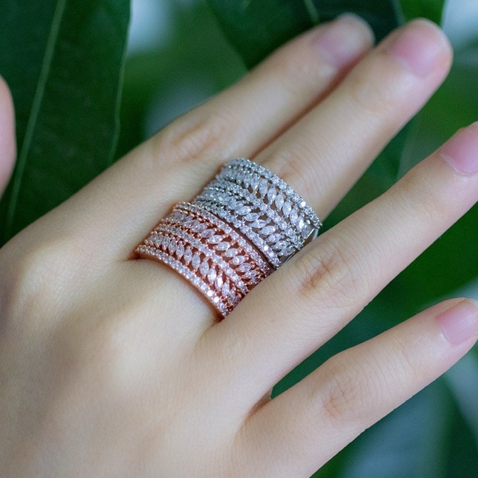 Silver Charm Crystal CZ Ring For Women Fashion Wedding Engagement Ring Fashion Jewelry Party Finger Ring ColJewelry Gift
