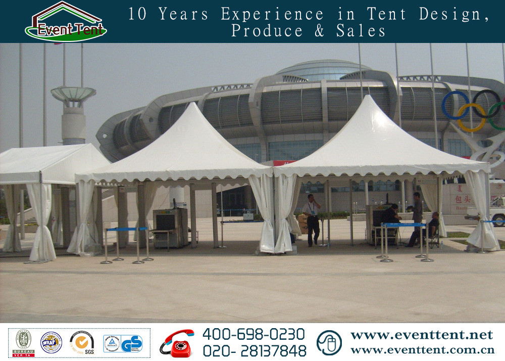 Outdoor Pagoda Party Tent Fireproof Color Optional With PVC Fabric Cover