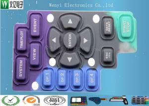 China Purple Blue Black Silicone Keypad Carbon Pill Conductive Contact Color Key Print factory
