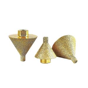 China Vacuum Brazed Diamond Chamfer Drill Bit Shank Type M14 M10 5/8-11 factory