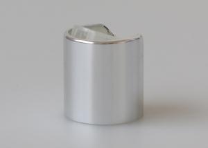 China Shiny Silver Disc Top Cap , Shampoo Cosmetic Cap Matte Surface factory