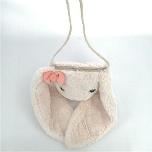 China Stuffed Plush Toy Backpack 100% Polyester Earth Friendly Bunny Head Toy Bag factory