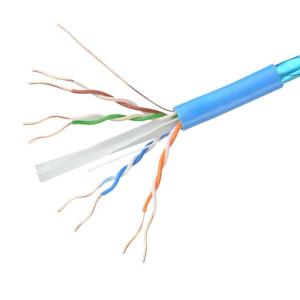China FTP 23AWG 0.57mm Pure Copper Cat6 Ethernet Cable 1000 Ft PVC+PE Double Sheath factory