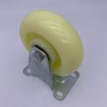 PA White Nylon Wheel Caster 5 Inch Rigid Plate