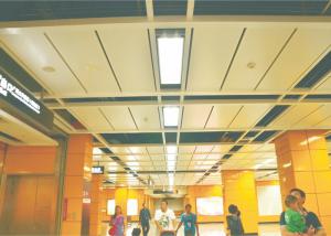 China airports Expansive Commercial Ceiling Tiles K shaped With Akzo Nobel powder coating factory