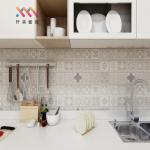 Bathroom Wall Mosaic Tiles PVC Fireproof Self-Adhesive wallpaper