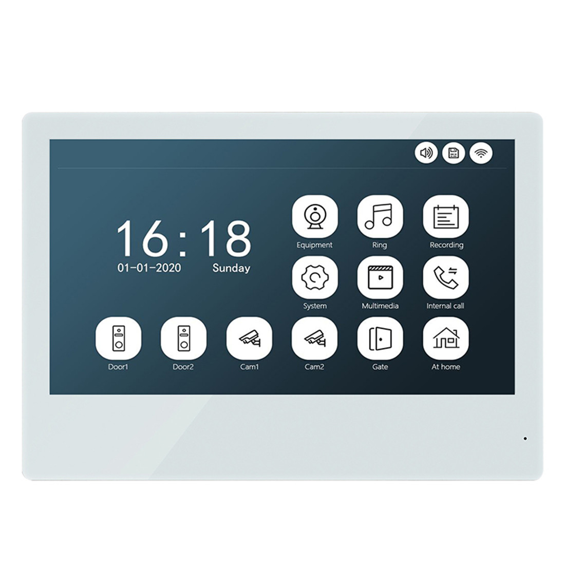Video door bell app remote unlock door phone two way talking door intercom touch screen intercom system