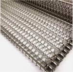 Heat Resistant Balance Flattened Ss Chain Link Conveyor Belt 1-3mm Chain Pitch