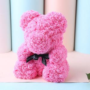 China Teddy Bear with Heart Soap Roses Bear Roses Teddy Bear Christmas day gift factory
