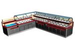 L-Shaped Restaurant Commercial Buffet Equipment, L(6325+4700) x W1000 x H(850