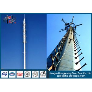 China 4G Polygonal Steel Tubular Telecommunication Towers Hot Roll Steel Q235 on sale