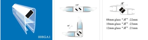 Sealing Strips/waterproof magnetic strips/shower door seals/PVC Magnetic Seal