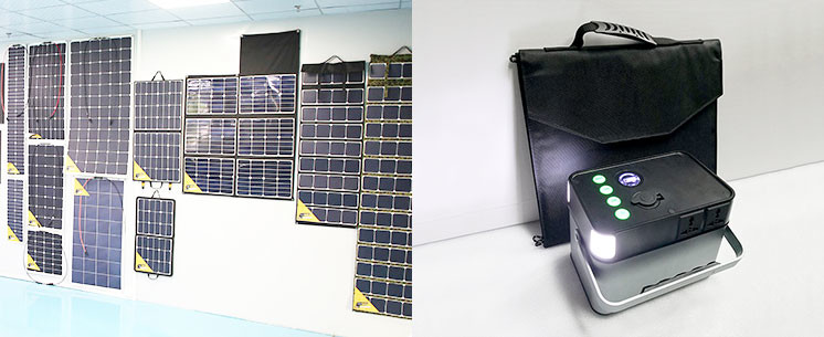55W 18V High Efficiency Solar Panels Monocrystalline Silicon Solar Folding Bag