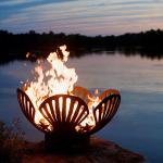 Modern Outdoor Corten Steel Fire Pit Bowl Diameter 600mm OEM ODM Service