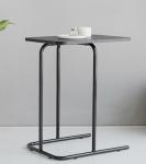 Black White Modern Solid Wood And Metal Coffee Table Nesting Side Tables