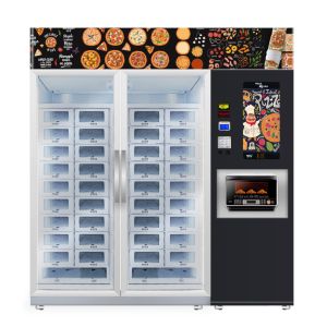 Pizza Cooling Locker Vending Machine With Microwave Micron smart vending