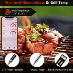 Kitchen Smart Wireless Thermometer Outdoor Food Meat Fry Temperature Cooking